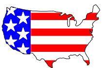 US flag map
